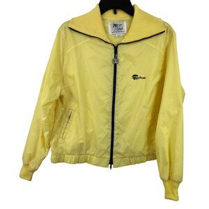 Vista Royale Country Club Yellow Full Zip Windbreaker Womens Size L West Wind
